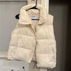 Old Navy Ivory Quilted Vest